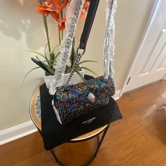 Kurt Geiger London Fabric Medium Kensington Black/Other One Size - Picture 5 of 10